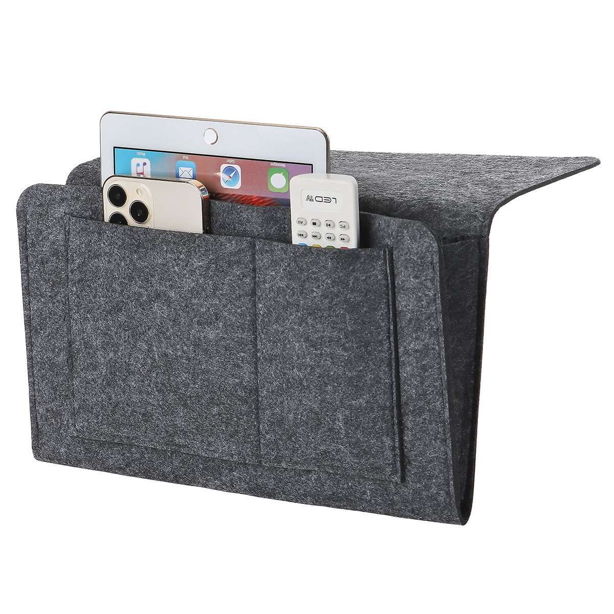 Pockets Bedside Caddy Felt Bed Storage Organizer Hanging Bag Table Holder Pouch