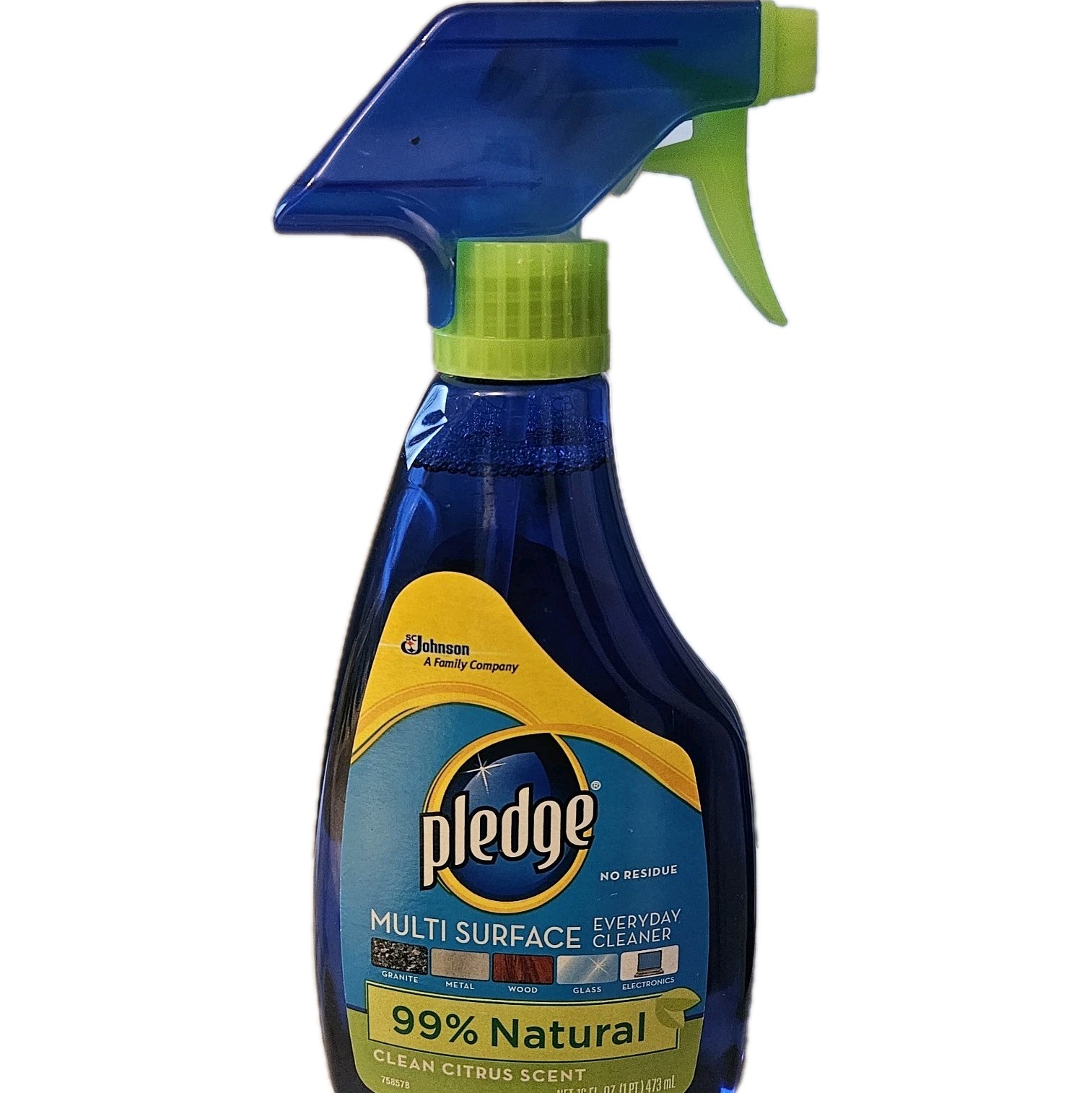 Pledge Multi-Surface Everyday Cleaner 99% Natural Clean Citrus Scent 16oz