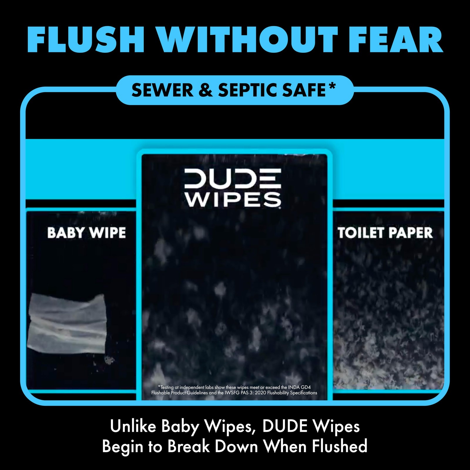 DUDE Wipes Unscented Pocket Packs – Travel – 6 8 Count (Pack of 6)
