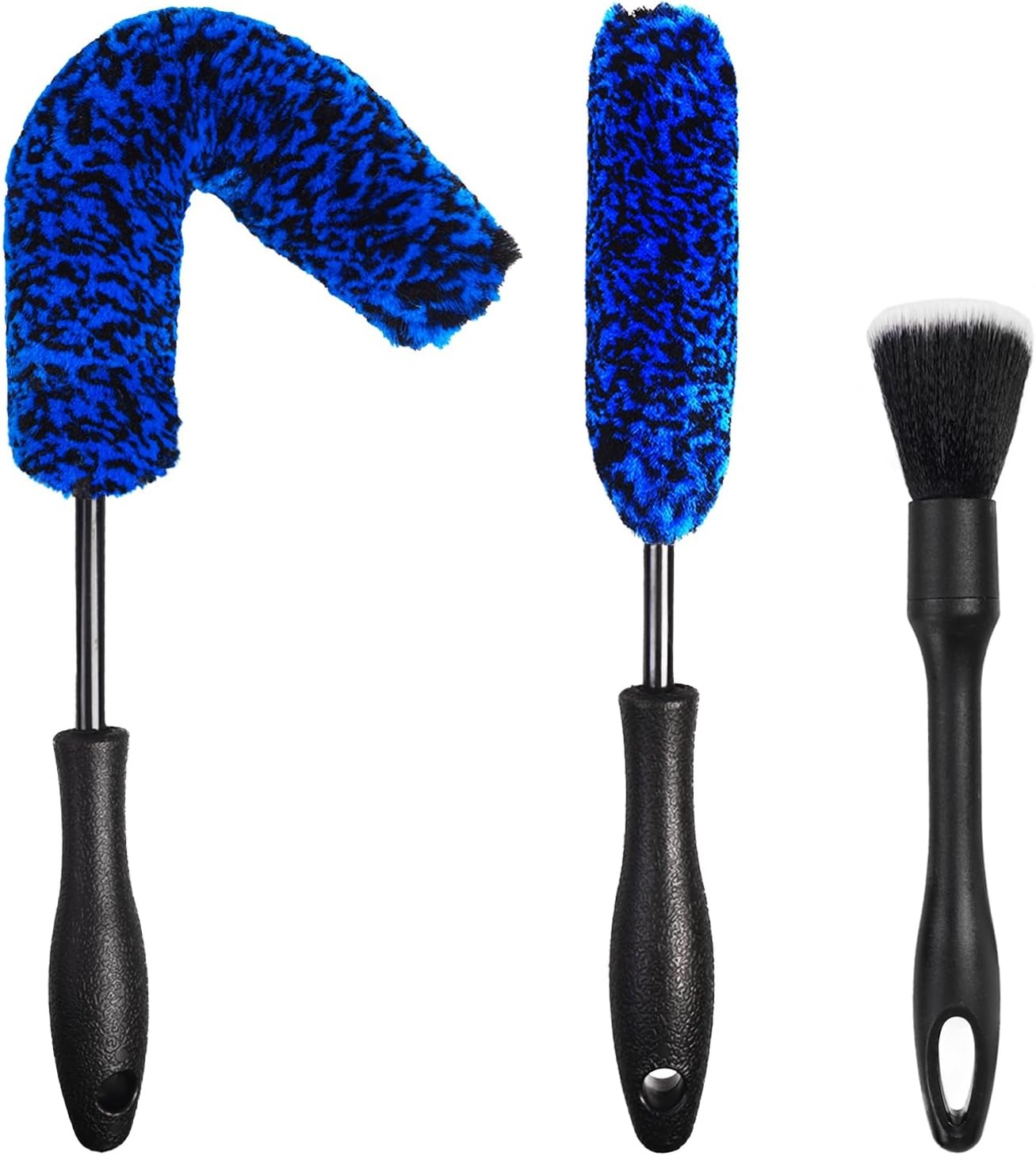 3PCS Wheel Brush Kit for Cleaning Wheel and Tire, Wheel and Rim Brush, Car