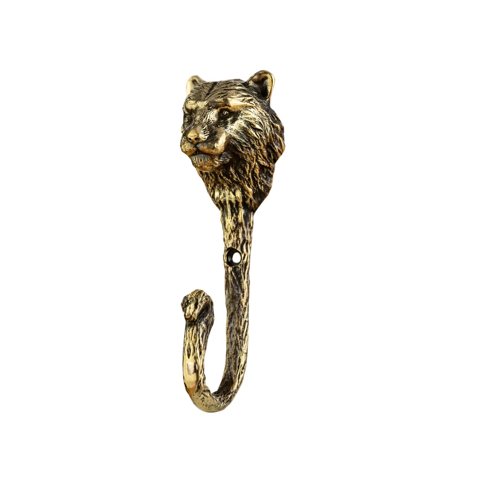 Tiger Wall Hook, Coat Hook, Strong Brass Tiger Head Hook, Bathroom Hook.