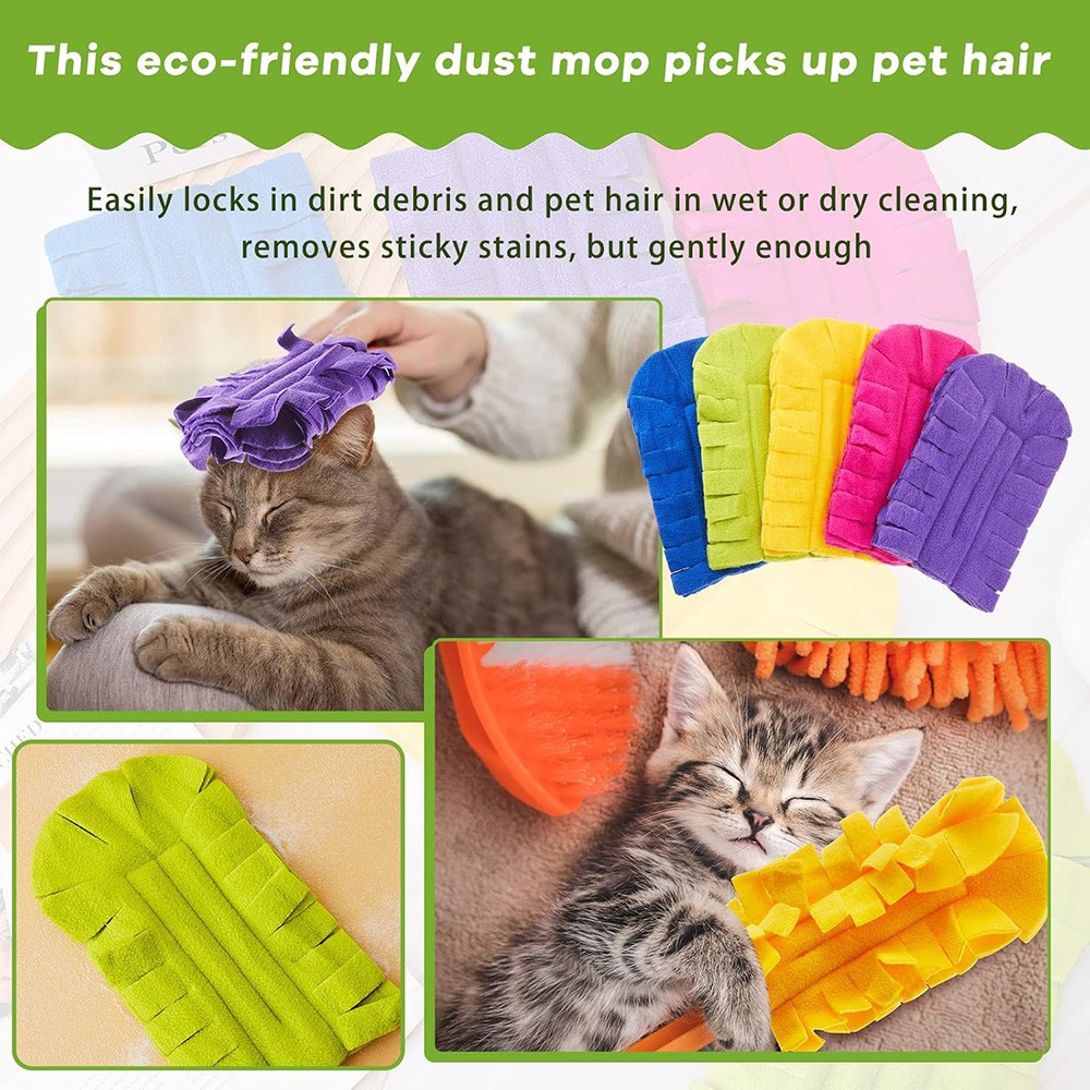 10 Pack Fleece Duster Refills 360° Reusable Duster Refills for Swiffer Washable