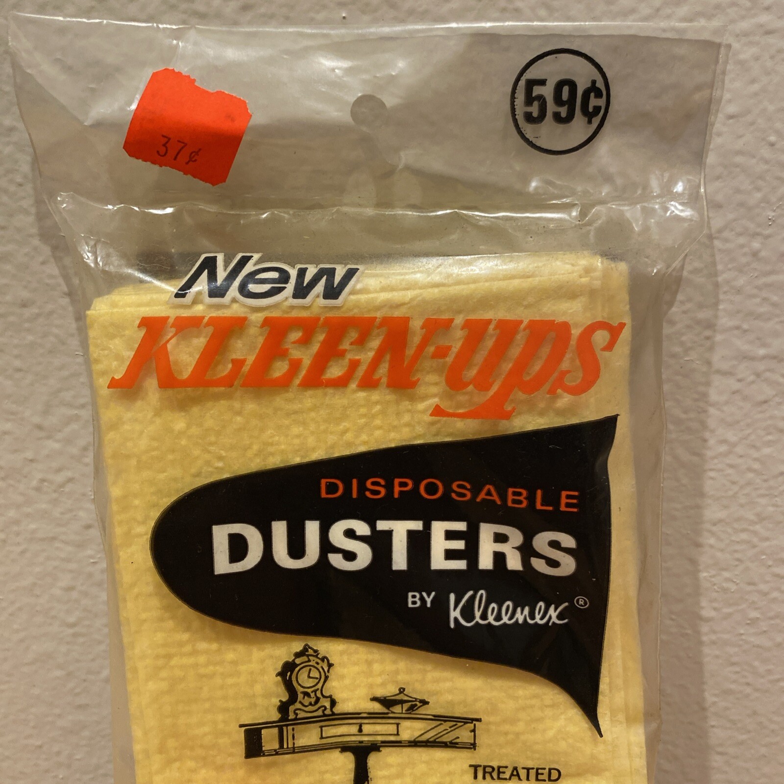 Vintage Kleen-ups Disposable Dusters By Kleenex Kimberly-Clark NOS Prop