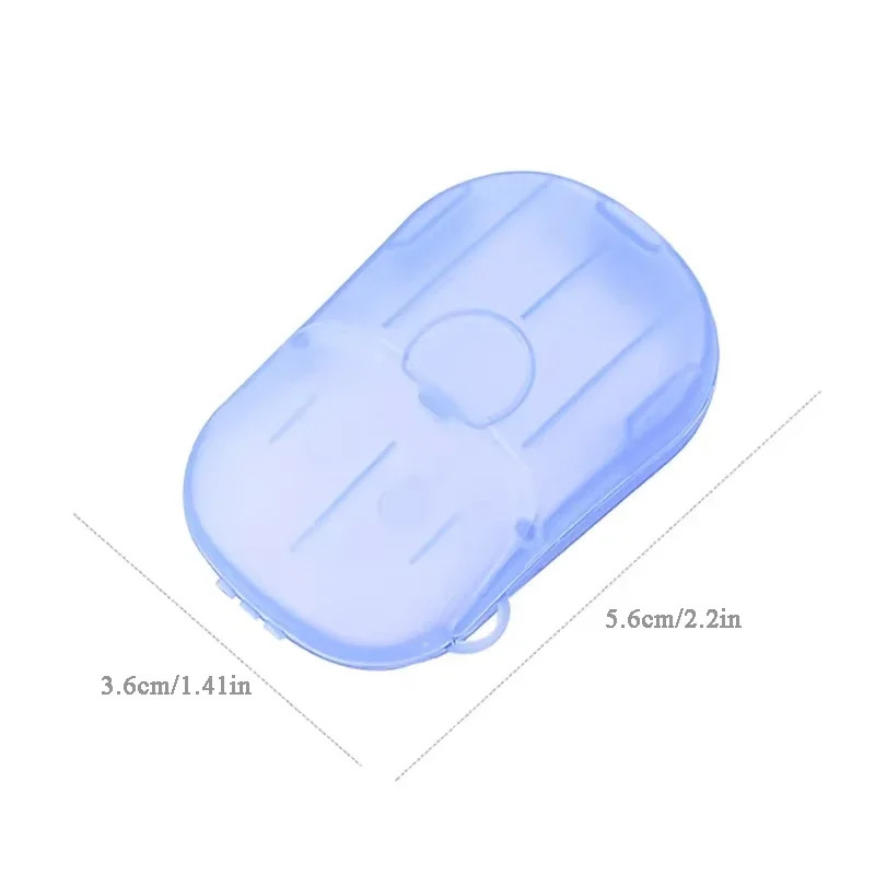 50 Pack Disposable Paper Soap Sheets Travel Size with Plastic Carrying Case