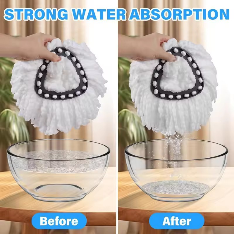 6P Replacement Microfiber Mop HEAD For O-Cedar Spin Mop Easy Clean Wring Refill