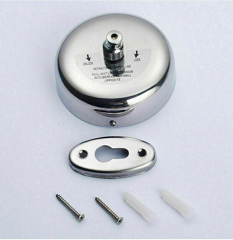 Retractable Single Clothes Line Stainless Steel Dryer Laundry Indoor Outdoor 9Ft