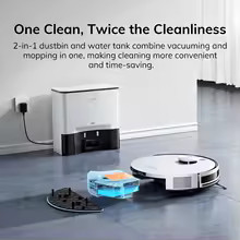 Robot Vacuum & Mop Combo Self-Empty 5000Pa WiFi App Control 180Min Runtime Clean
