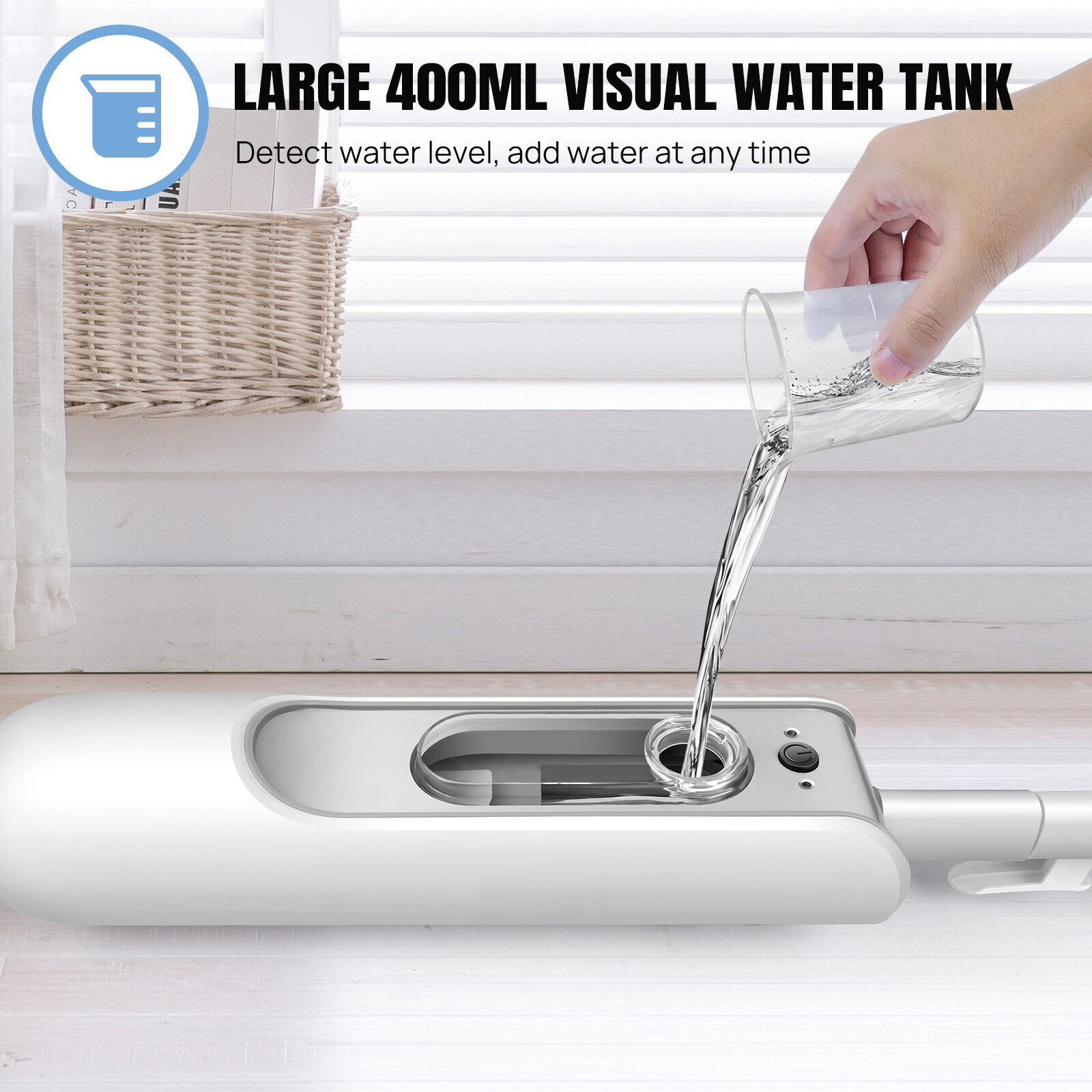 2025 Lightweight Hot Steam Mop, Floor Steamer for Tile, Laminate and Wood Floor