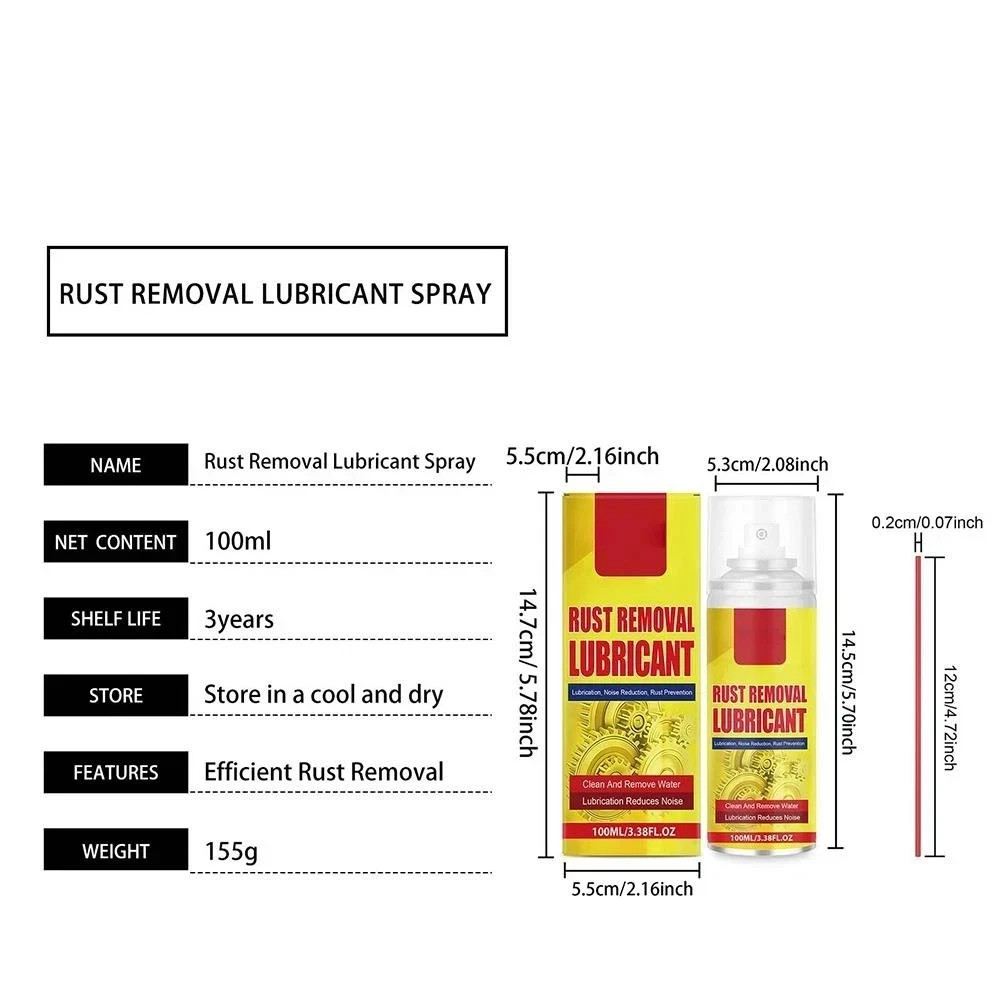 100ml Rust Removal Lubricant Spray New Anti-Rust Lubricant Spray & Rust Remover