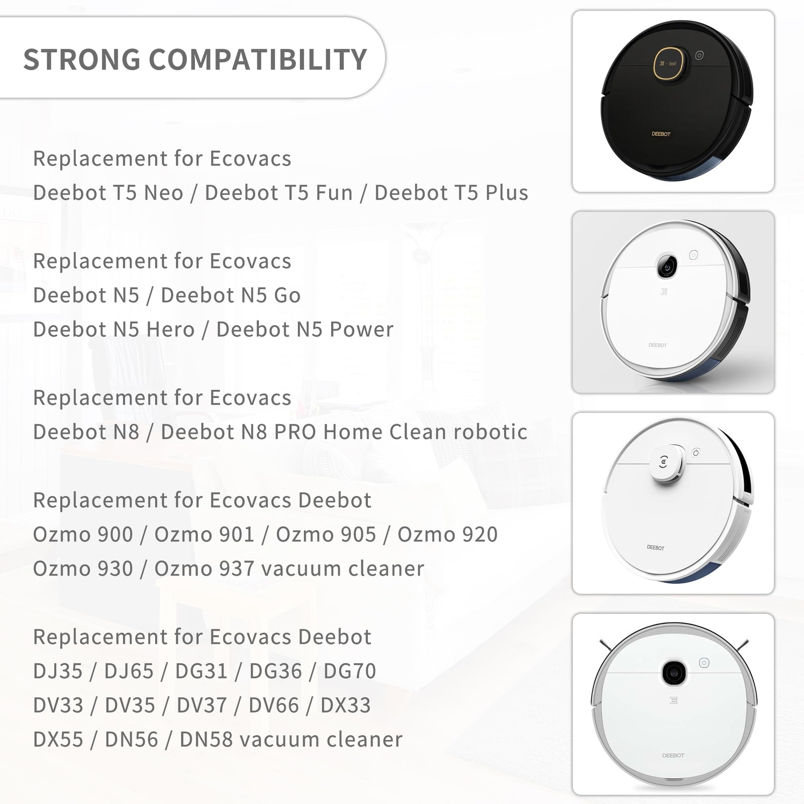 3400mAh Battery for Ecovacs Deebot N8 N8+ N8 PRO+, Deebot Ozmo 900 905 920 930