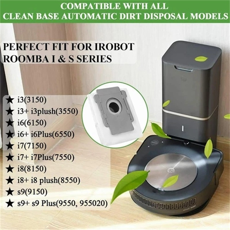 24PCS Vacuum Bags for iRobot Roomba i7+i3/E5/E6/S9/ Automatic Dirt Disposal Bags