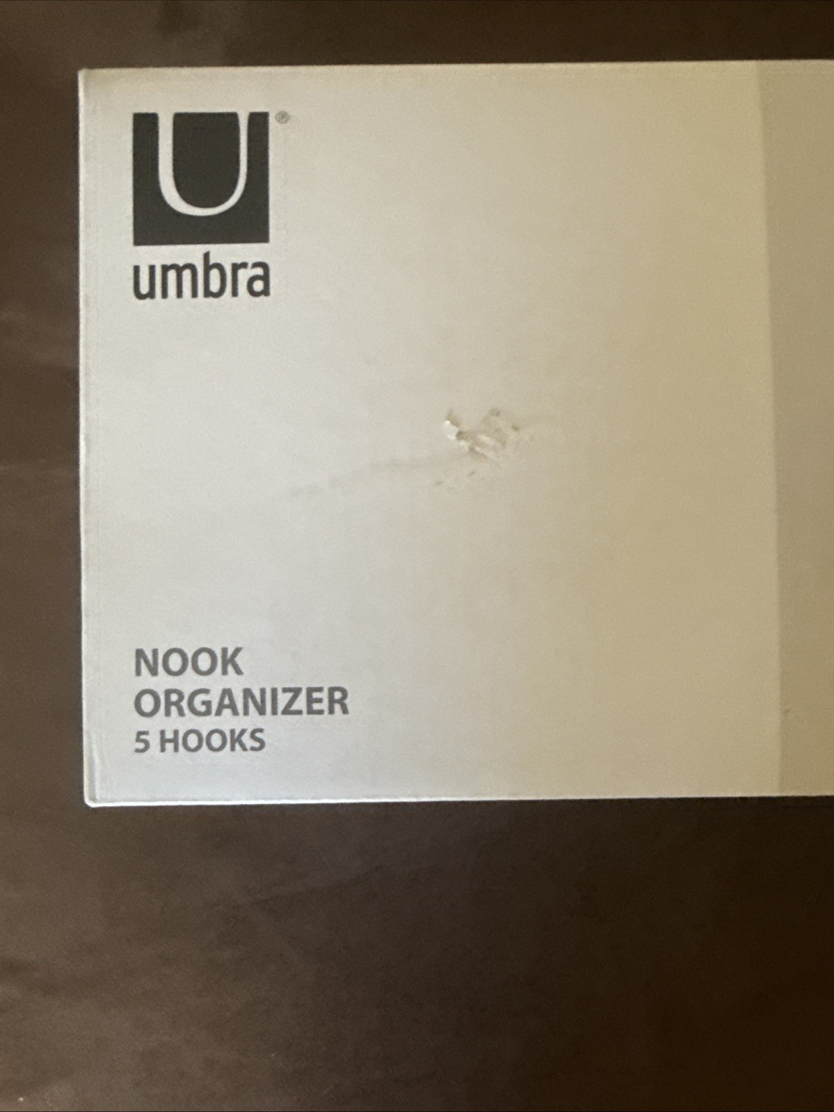 Umbra 5 Hook Nook Organizer with Shelf – White Wall Mounted 17.5 x 3.7 x 4.9 in