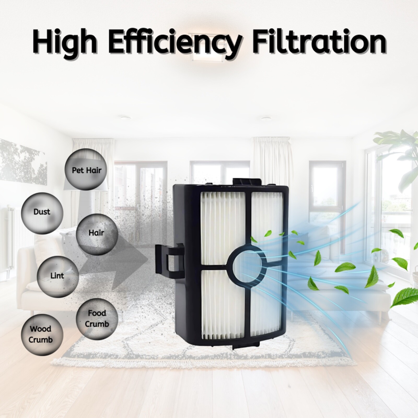 Nispira HZ500 Replacement HEPA Filter For Shark HZ500UK Vacuum Cleaner, 3 Pack