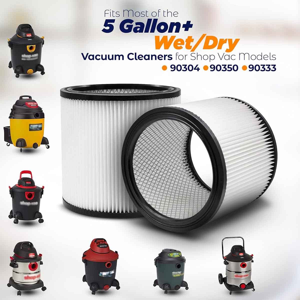 Replacement 90304 Filter Cartridge for Craftsman Shop Vac Wet Dry Air Filter Fit