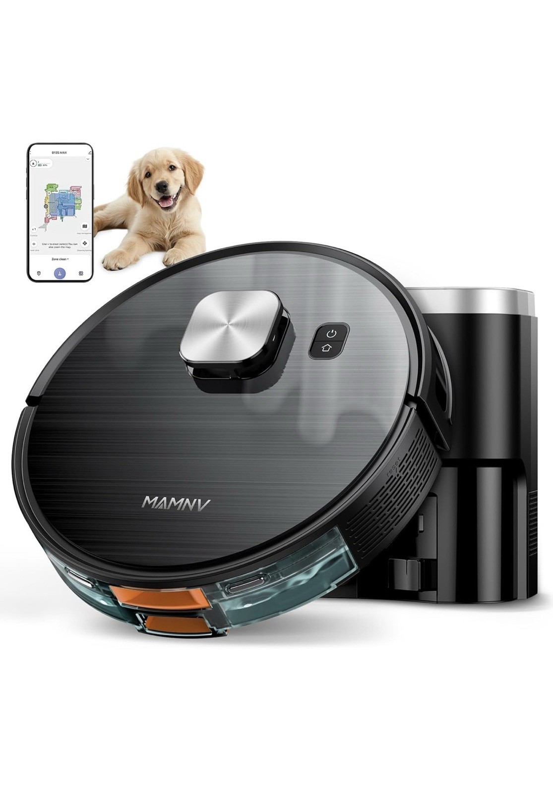 MAMNV Robot Vacuum And Mop, 11500 Pa Suction, 2 In 1 Robotic Vacuum With Smart