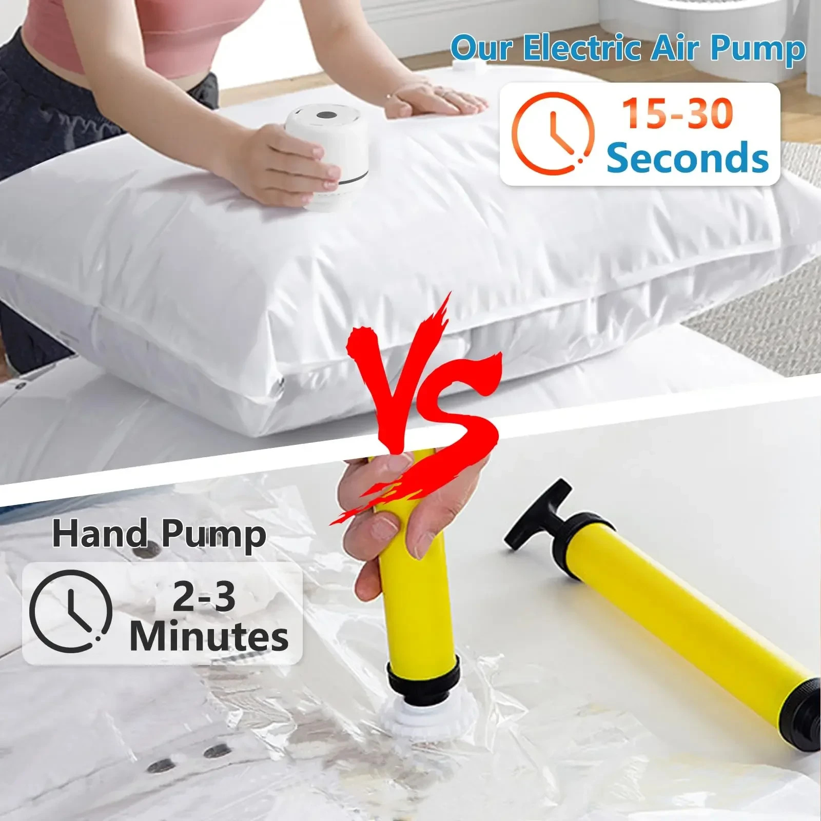 Electric Air Pump for Vacuum Storage Bags Clothes Compression Tool EU USA UK