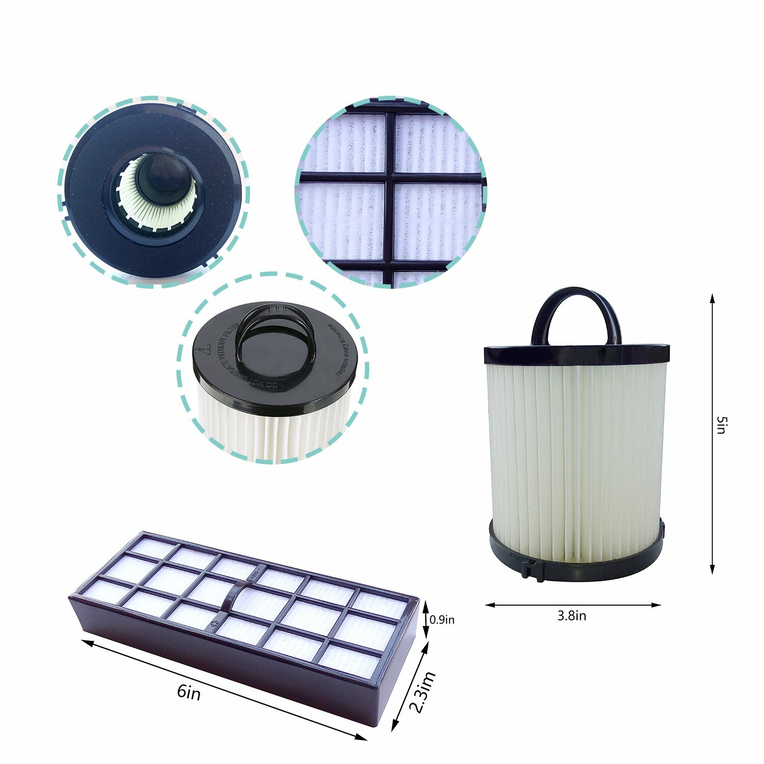 Filter Set DCF21 & HF7 HEPA Exhaust Filter for EUREKA Vacuum # 61850 3276BVZ
