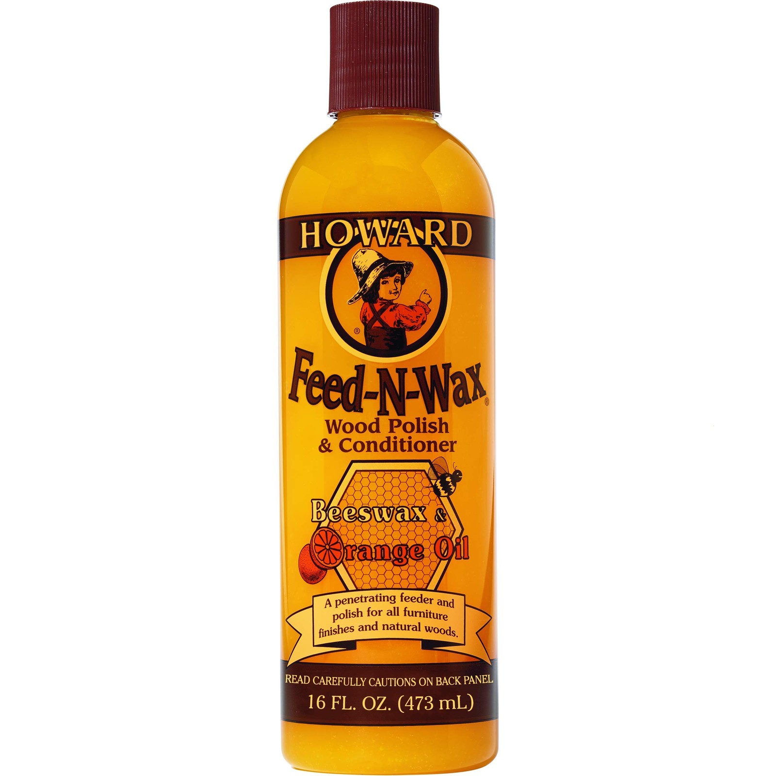 Howard Products Beeswax Wood Polish & Conditioner, Feed-N-Wax, Beeswax Furnit…