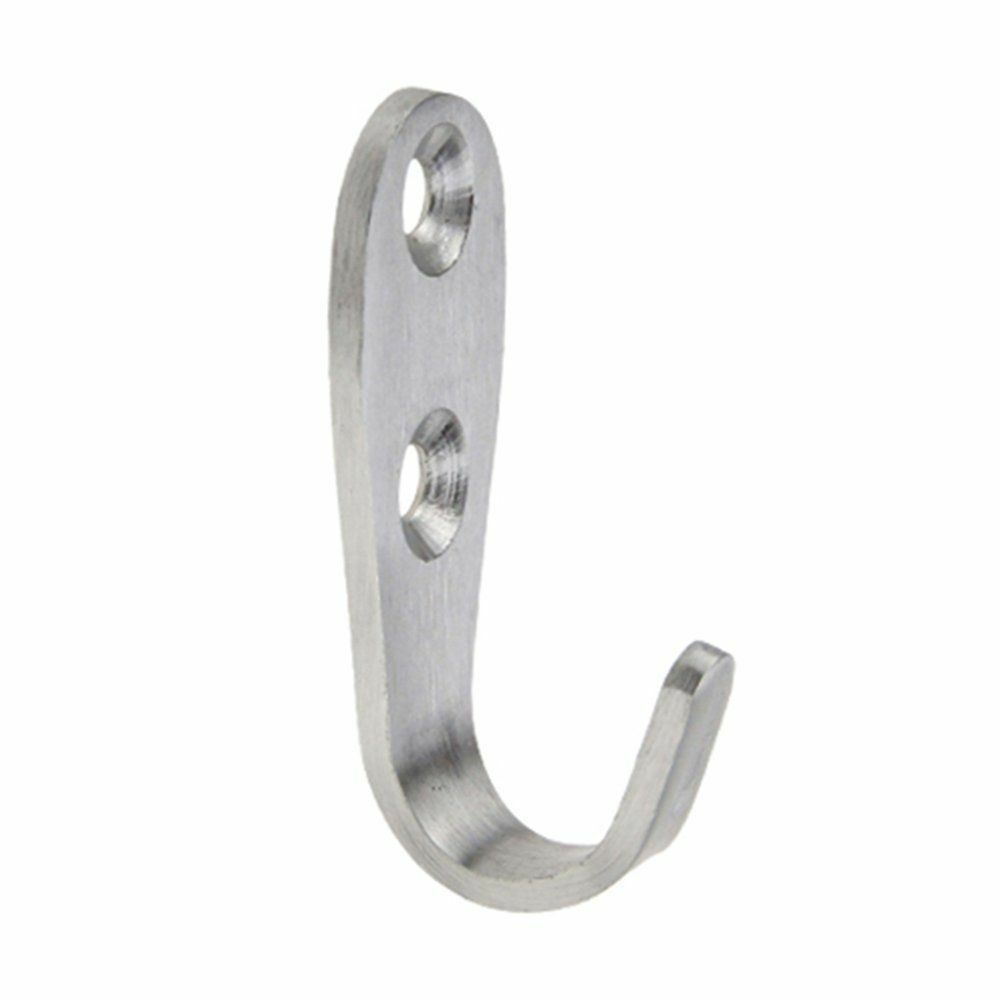 10Pcs Hanging Metal Single Wall Mounted Hooks Stainless Steel Robe Coat Hangers