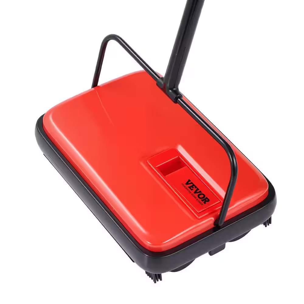 Carpet Sweeper Manual, Floor Sweeper with 300 Ml Dustbin Capacity Easy to Empty,