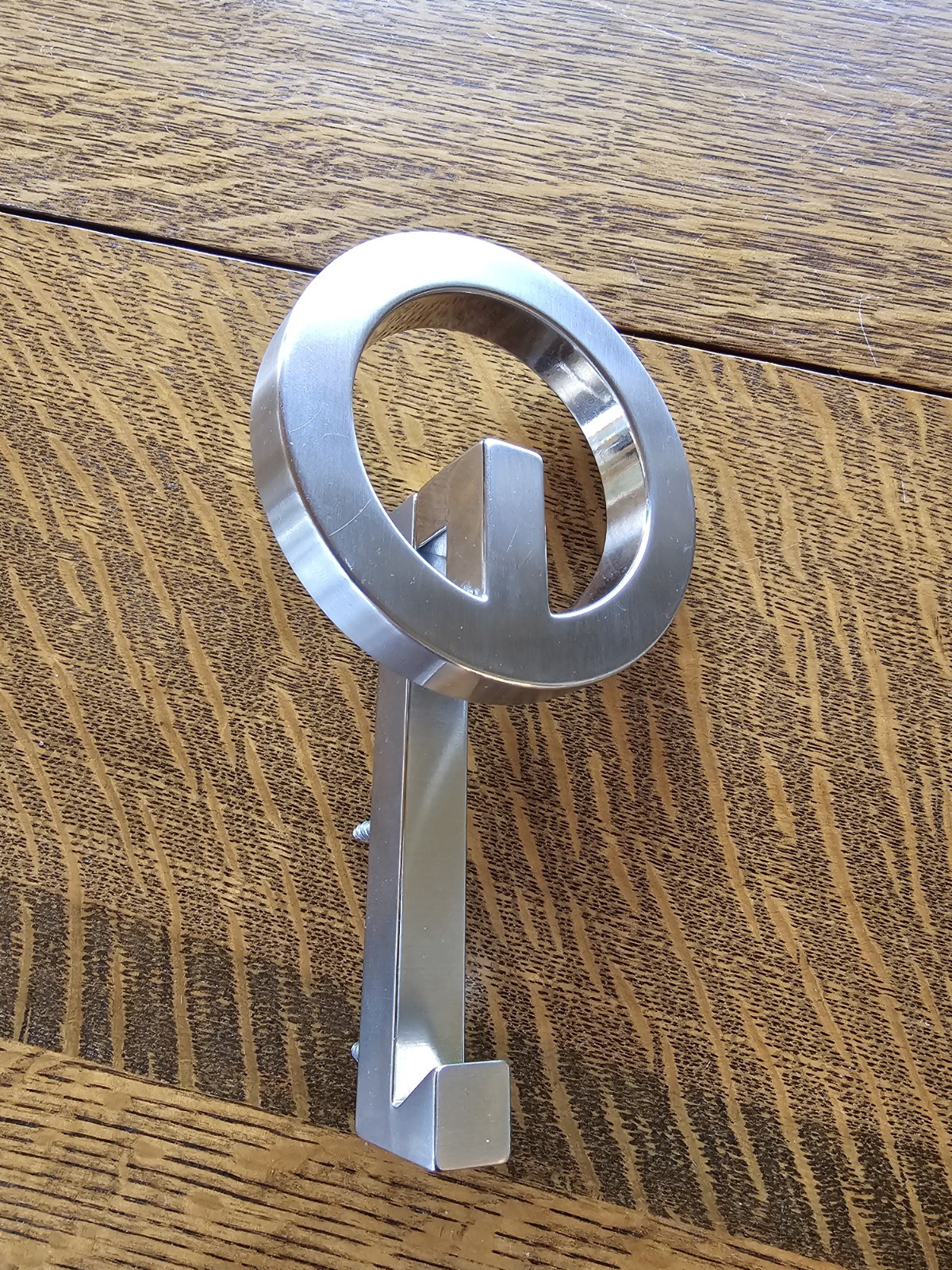 PAMAR Hook Wall Mount Coat Hanger HOOK Retail $118 Display BRUSHED NICKEL Italy