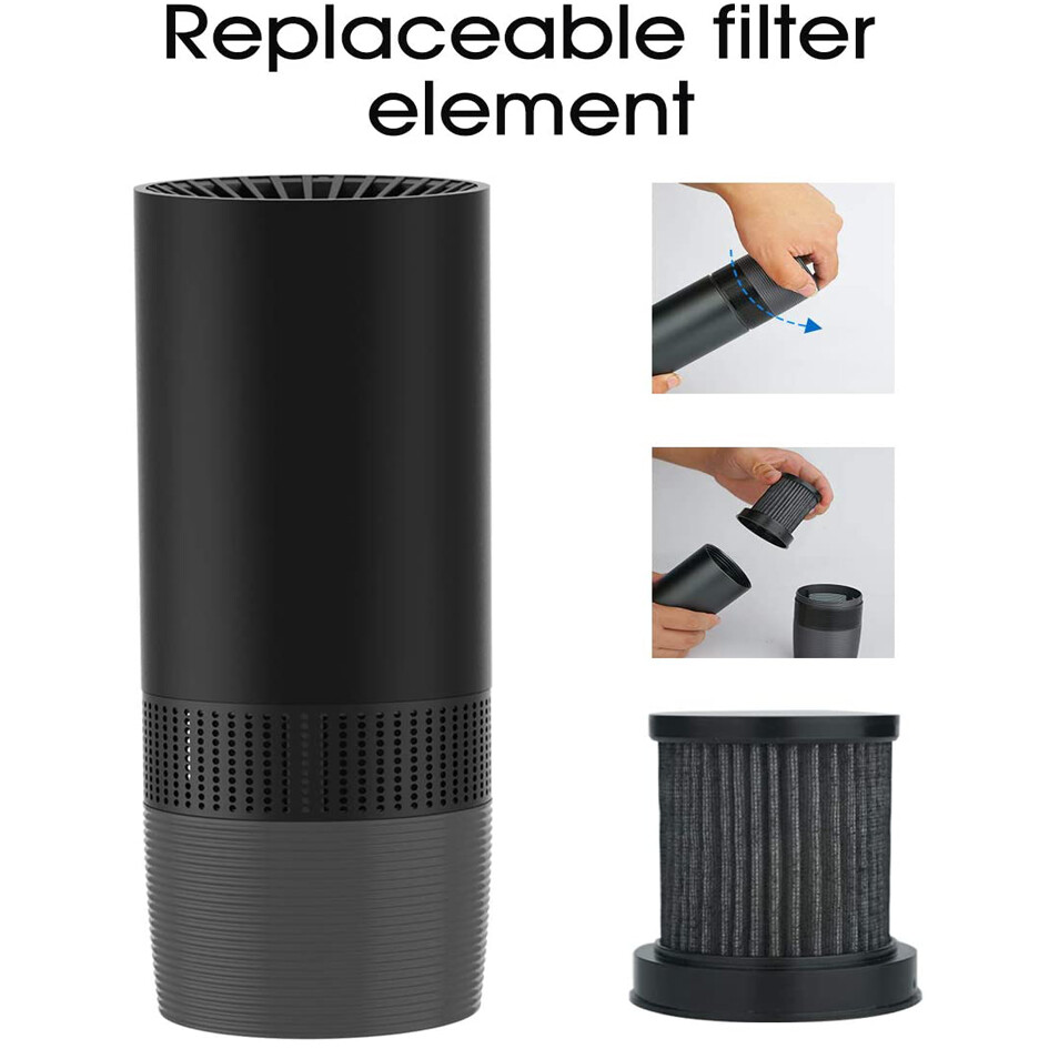 Room Car Air Purifier Cleaner HEPA Filter Remove Odor Dust Mold Home Allergies