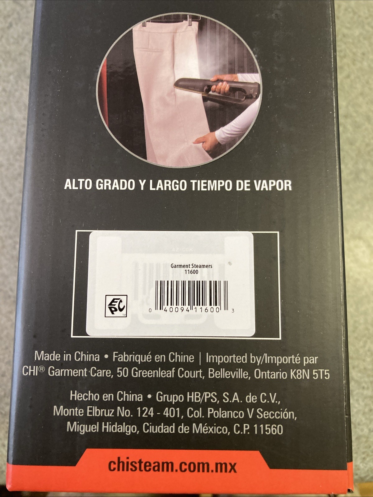 CHI SteamPress 11600 3-in-1 Handheld Garment Steamer 1500 W New