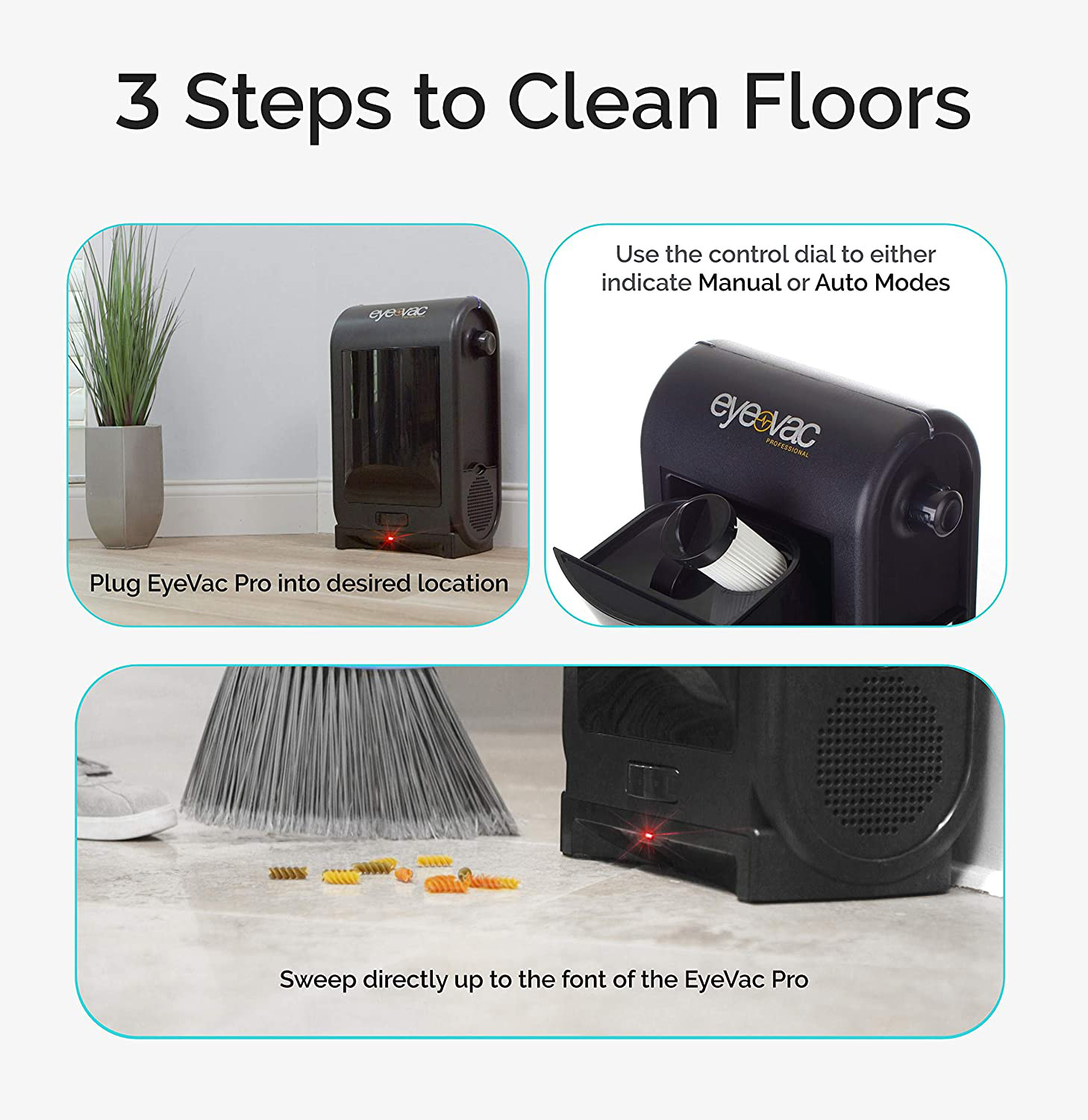 EyeVac PRO Touchless Stationary Vacuum – 1400 Watts Professional Vacuum