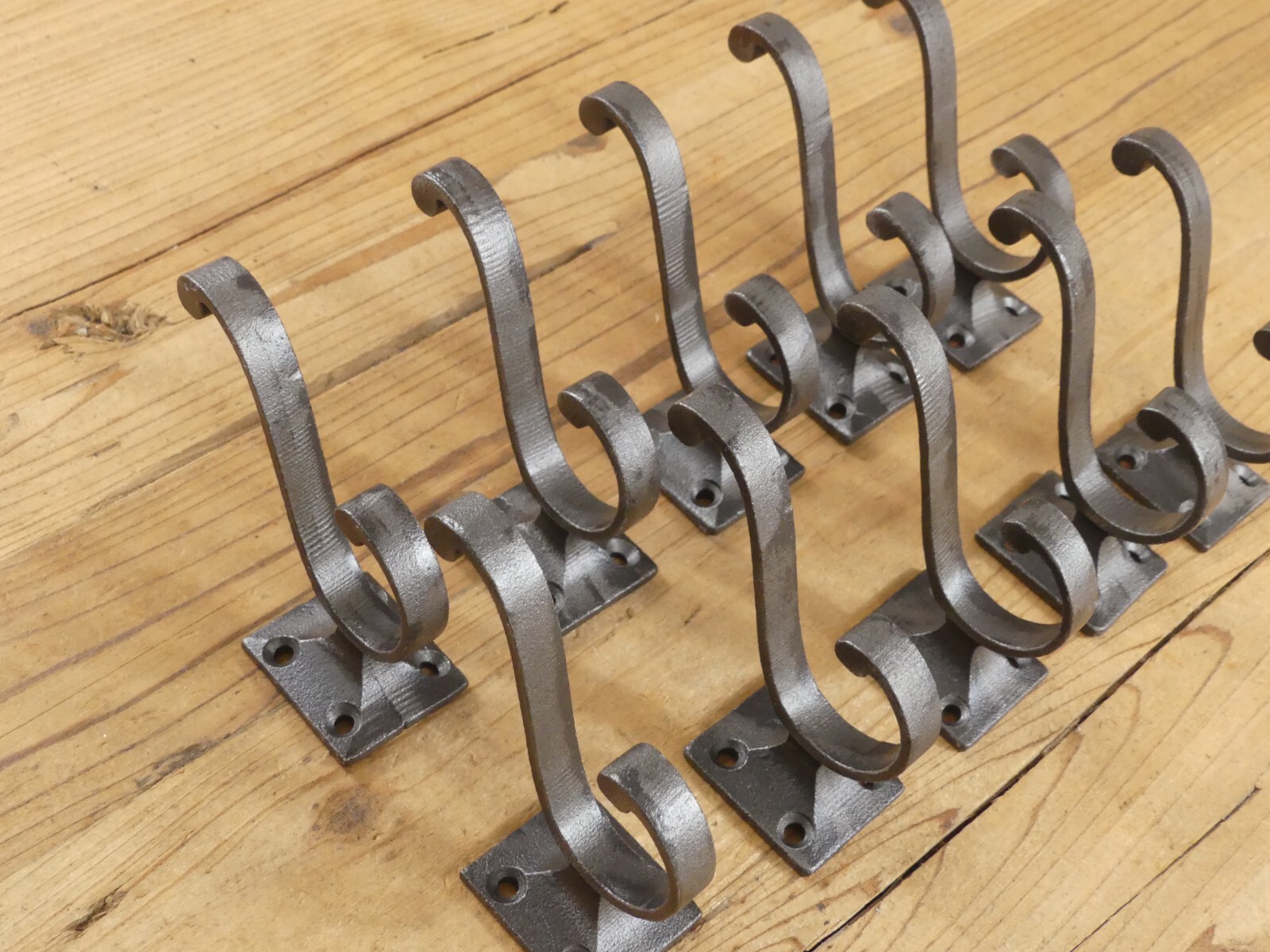 10 PCS Cast Iron Vintage Style Coat Hooks Hat Hook Rack Hall Tree Restoration