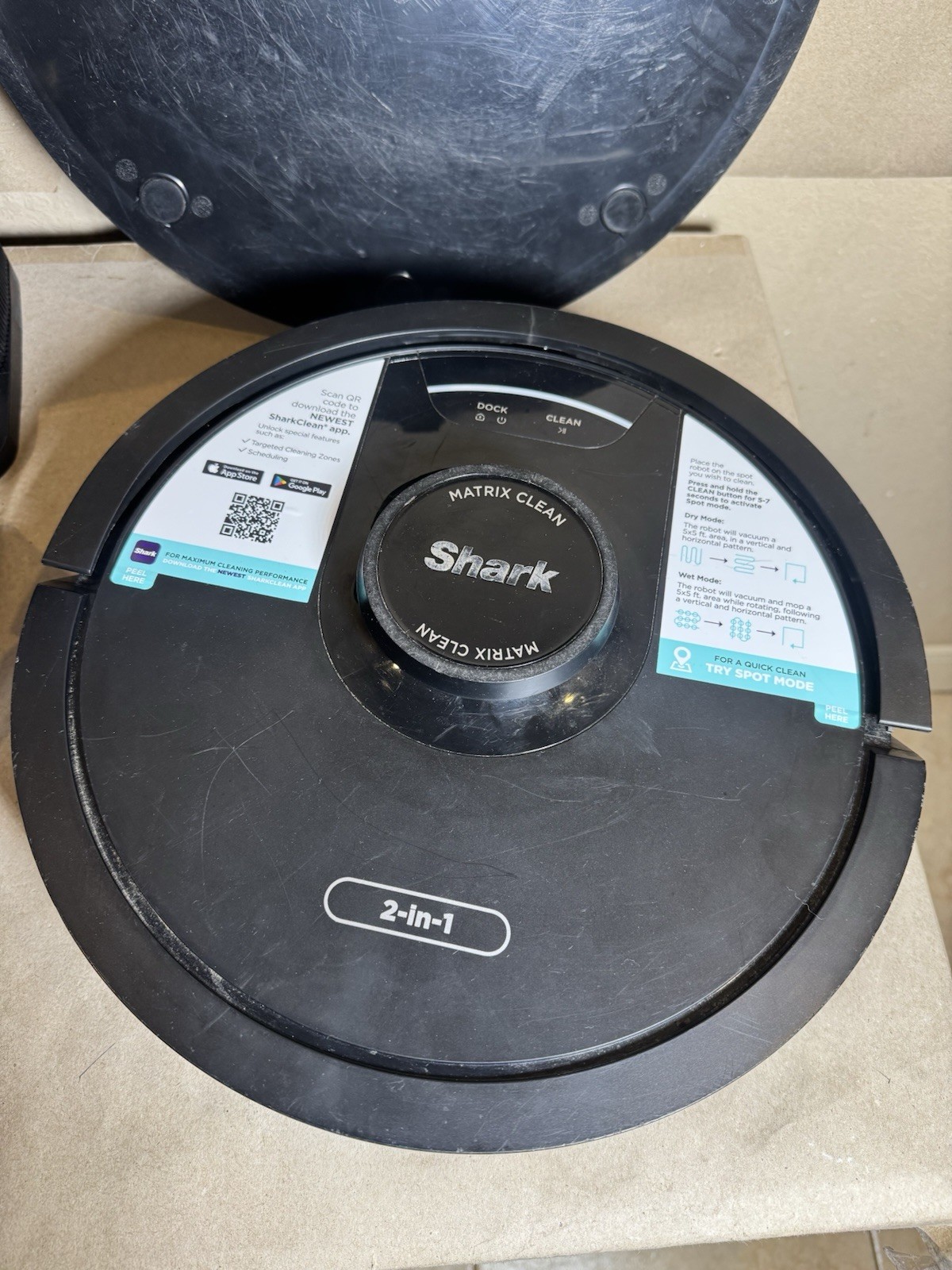 Shark MATRIX 2-in-1 Self-Empty Robot Mop & Vacuum UR2450WS Black