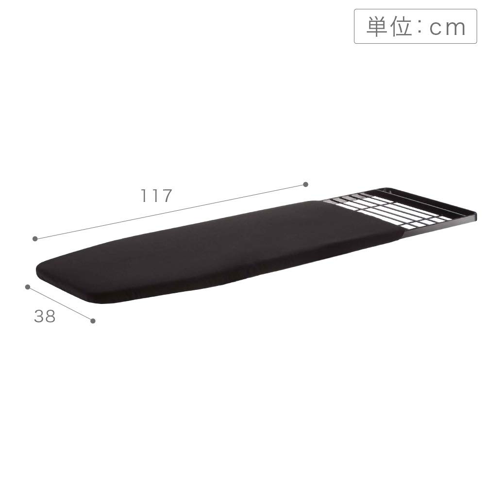Yamazaki Ironing Board Cover, Stand Type, Black, Approx. W90 x D36cm, Tower Mode