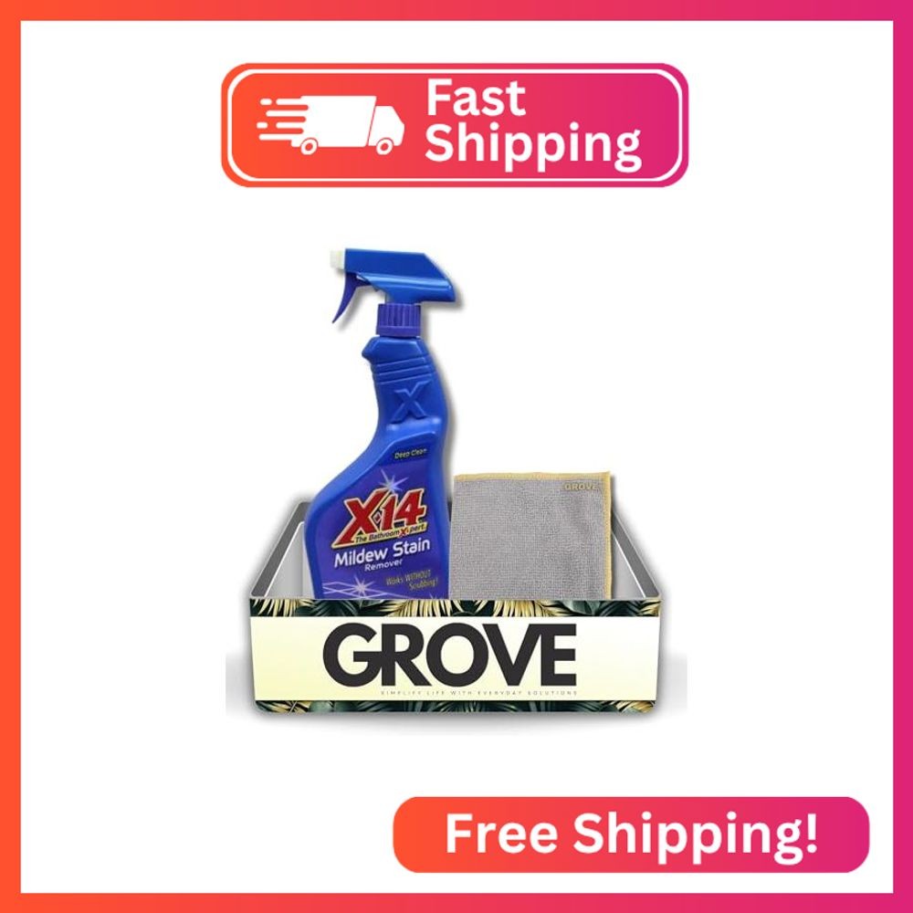 Malco X-14 Mildew Stain Remover Spray 1 qt Bundle with Microfiber Cloth – Fast-A