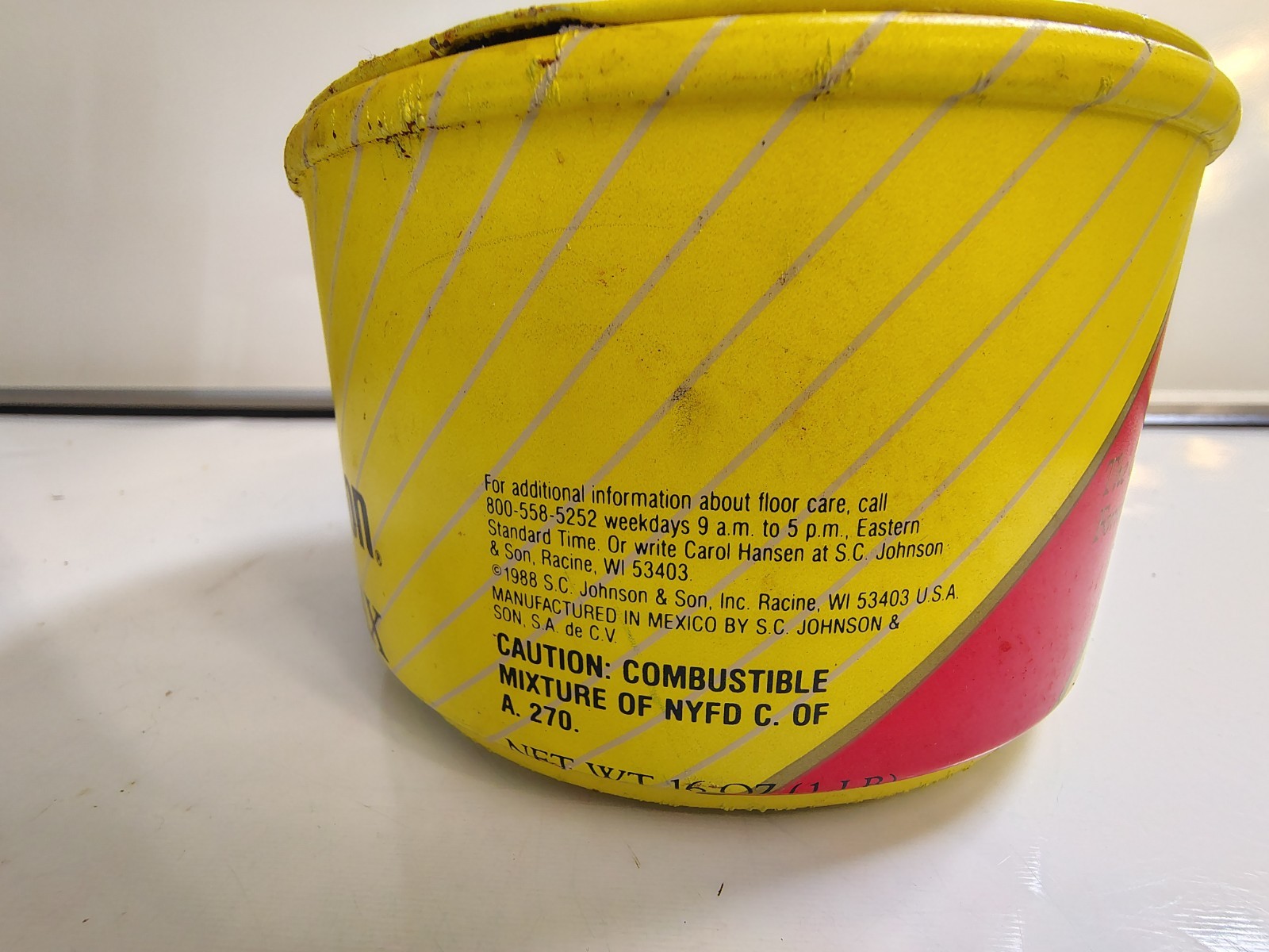 SC Johnson Paste Wax The Original Formula, 16 oz (1 lb) Discontinued