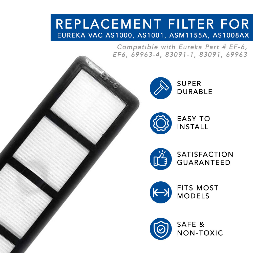 MaximalPower Filter For Eureka Vac Part EF6 EF-6, 69963-4, 83091-1, 83091, 69963
