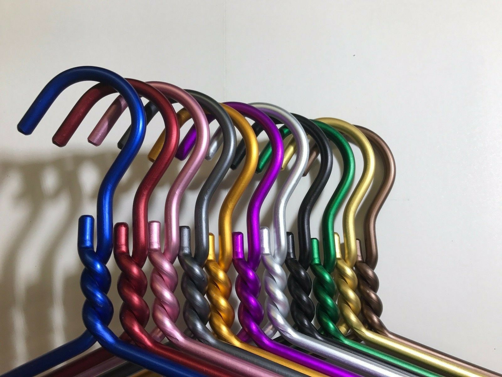 6 PACK Colorful DODCO Heavy Duty Clothes Coat Hangers Aluminum Metal Made in USA