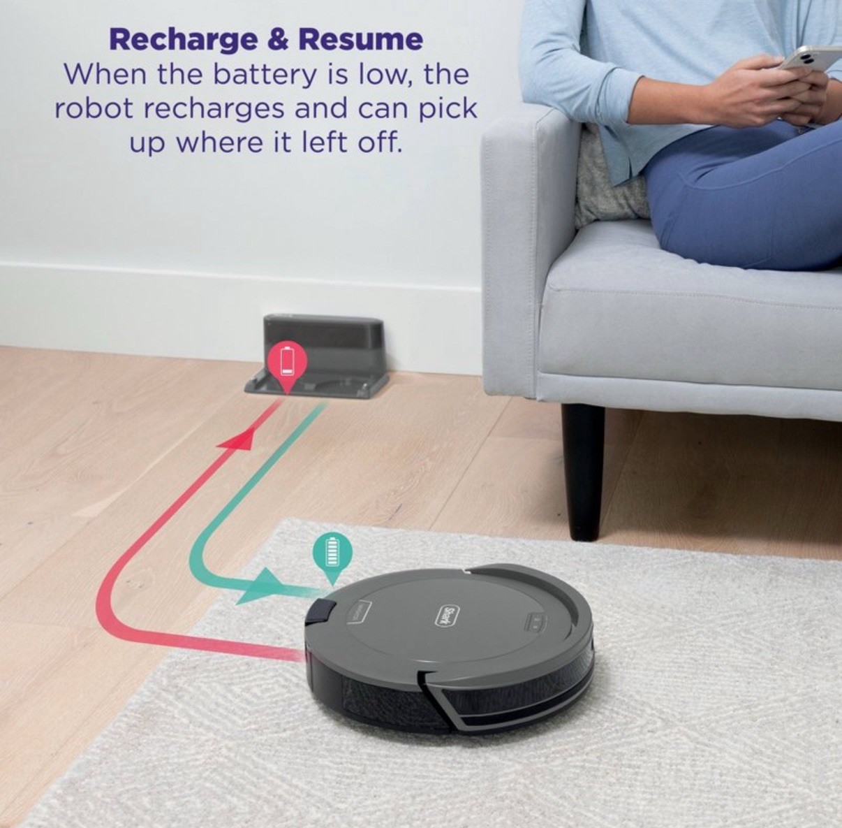 Shark Navigator Robot Vacuum with SmartPath Navigation and Self-Cleaning RV2110