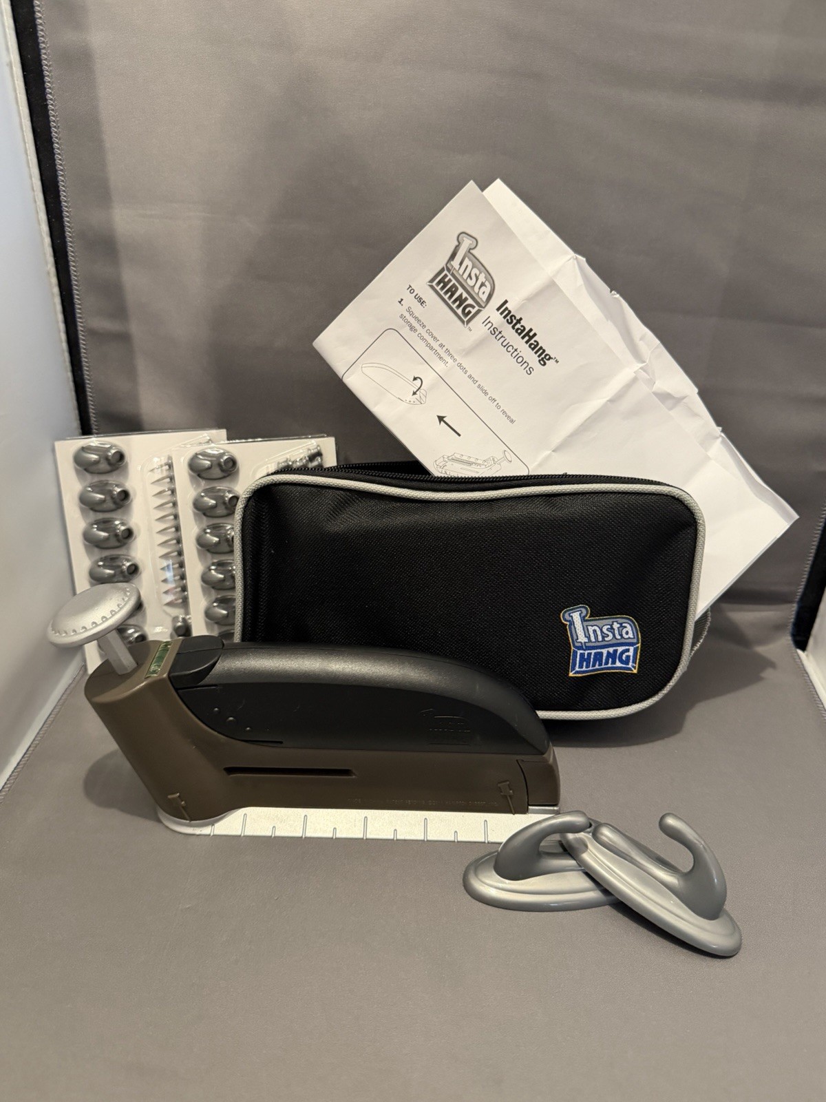 InstaHang Lot Picture Frames, Tools, Laser Level, Extra Pieces New See Pics