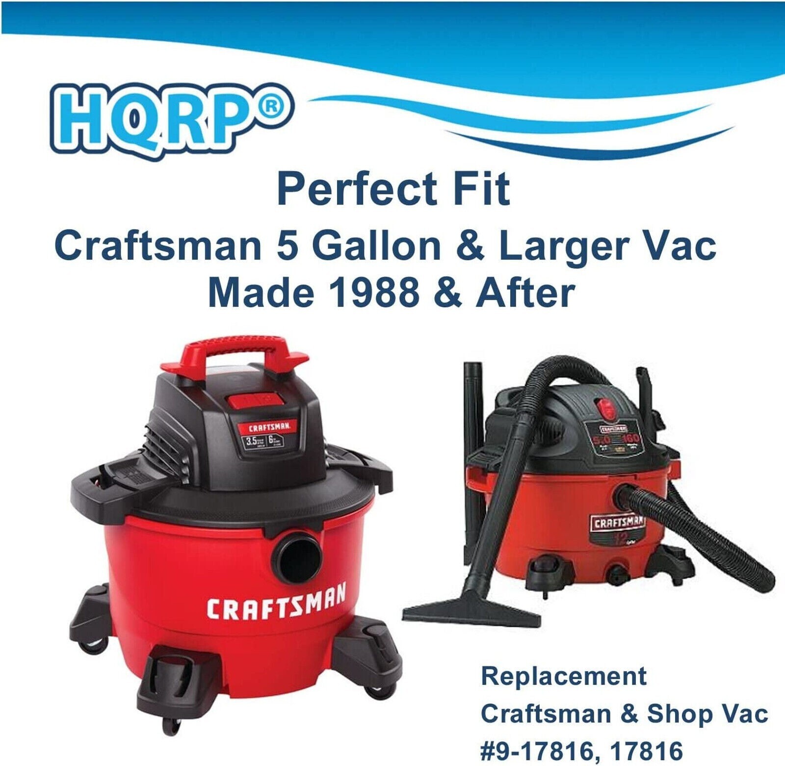 Cartridge Filter for Craftsman 917816 General Purpose Red Stripe 5-32 Gallon Vac