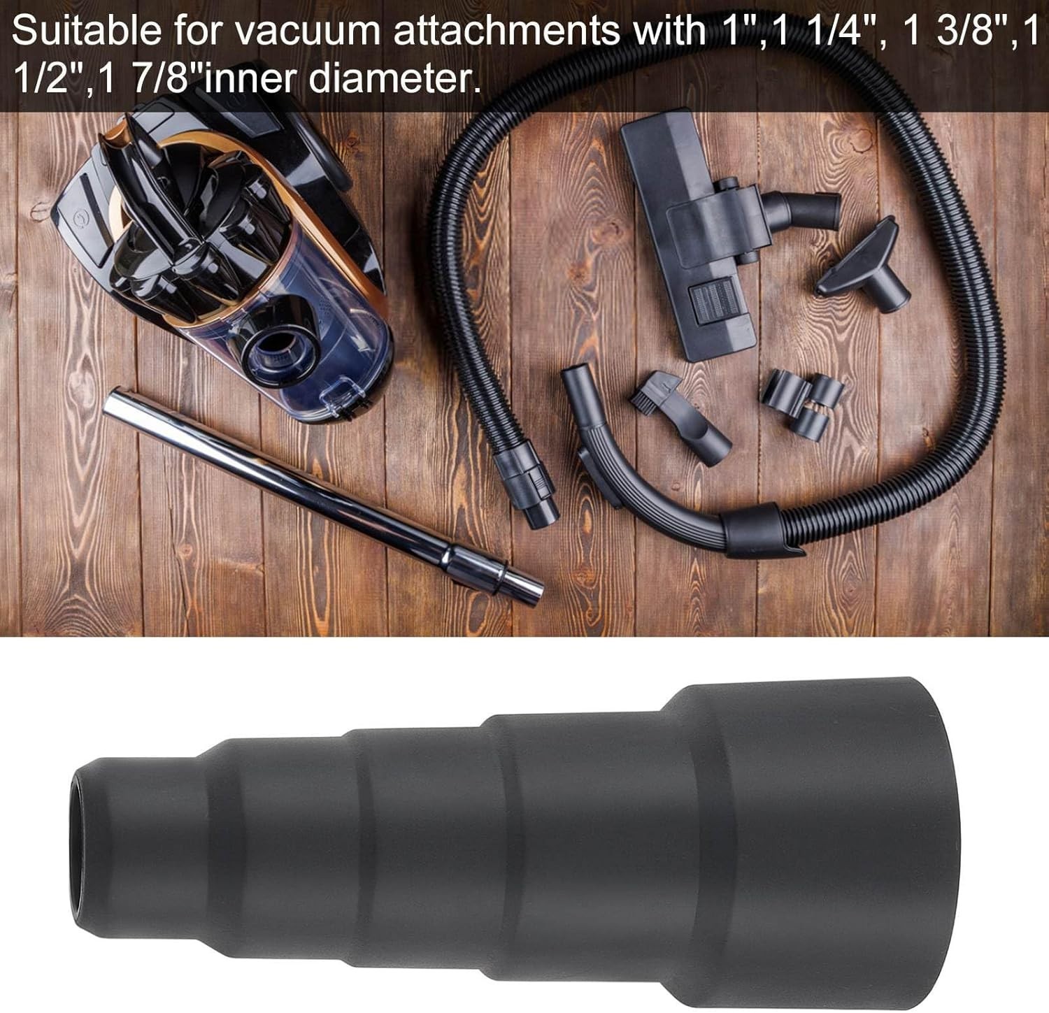 4-Pcs Vacuum Hose Adapter Kit – Reducer Connectors for Wet Dry Shop Vac, 25-42
