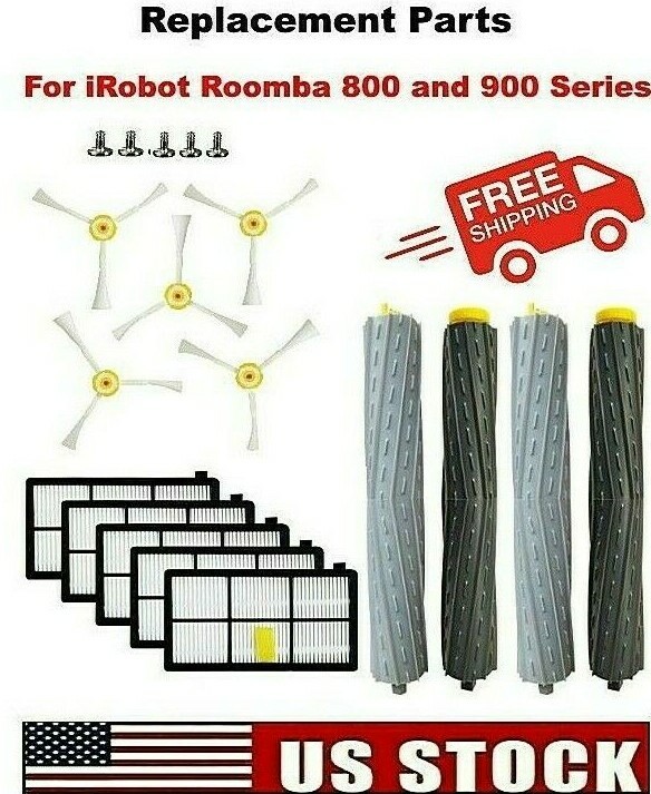 For iRobot Roomba Replacement Parts Side, Roller Brushes Filters 801 805 850 981