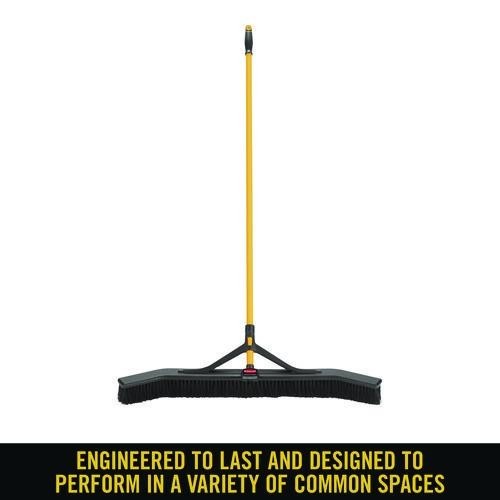 Rubbermaid Commercial Maximizer Push Broom, Poly Bristles, 36×58.13″, Steel