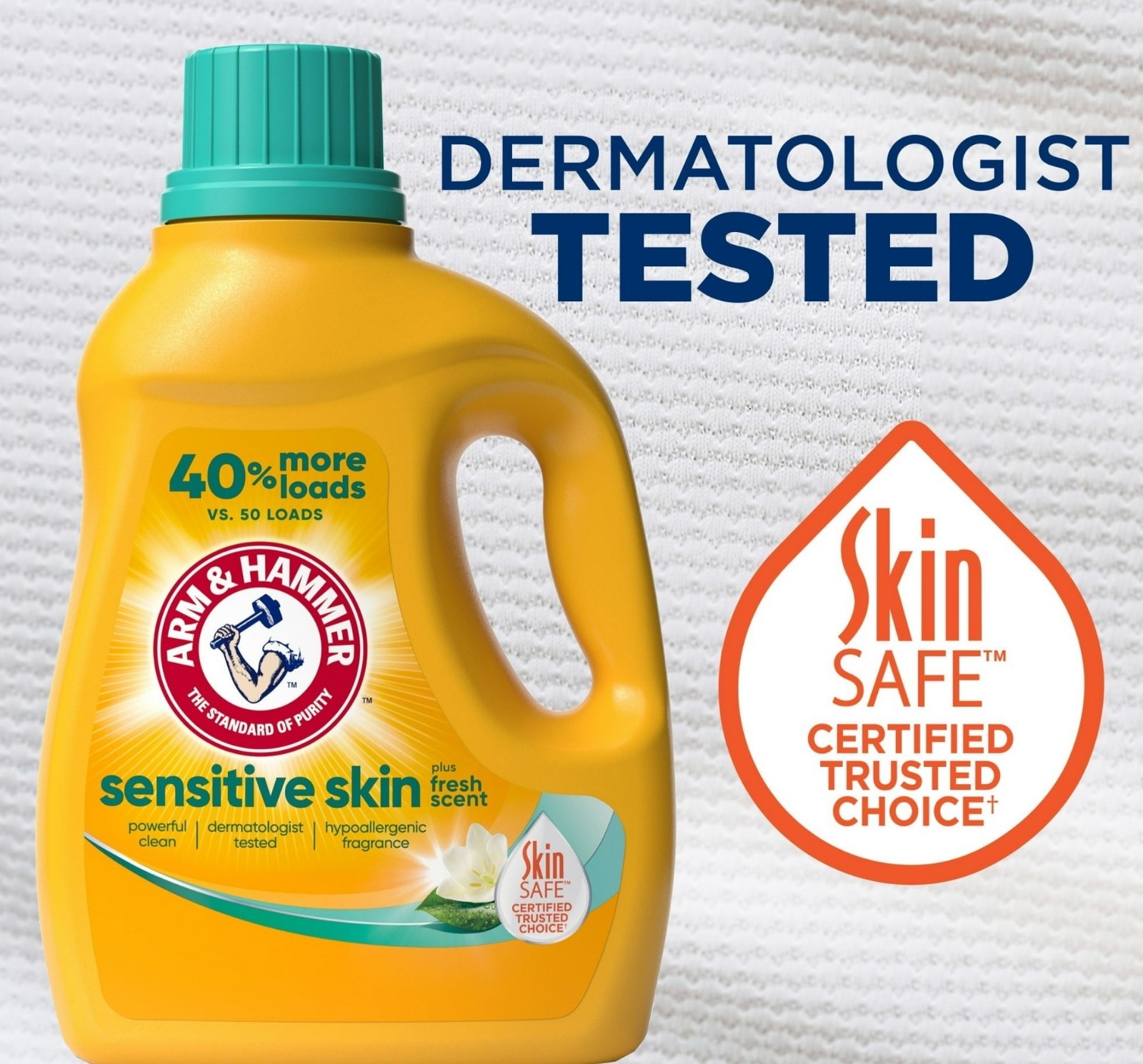ARM & HAMMER Fresh Scent Liquid Laundry Detergent Sensitive Skin 105oz 105Loads