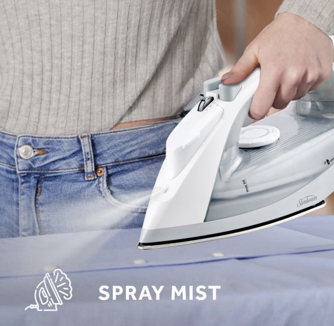 Sunbeam Compact Steam Iron 1200W 200mL Stainless Soleplate Shot of Steam