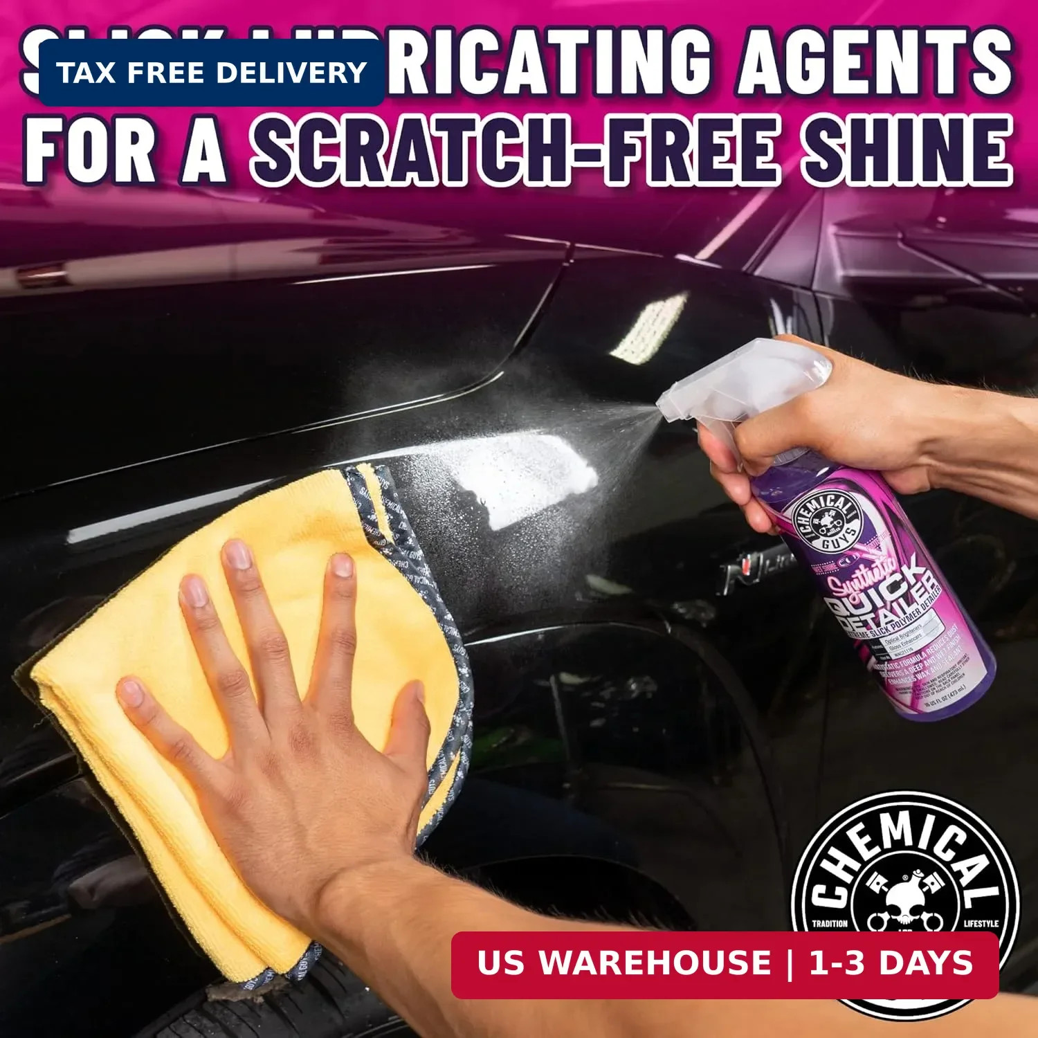 Chemical Guys Synthetic Quick Detailer – High Gloss Quick Detailer Spray, Safe f