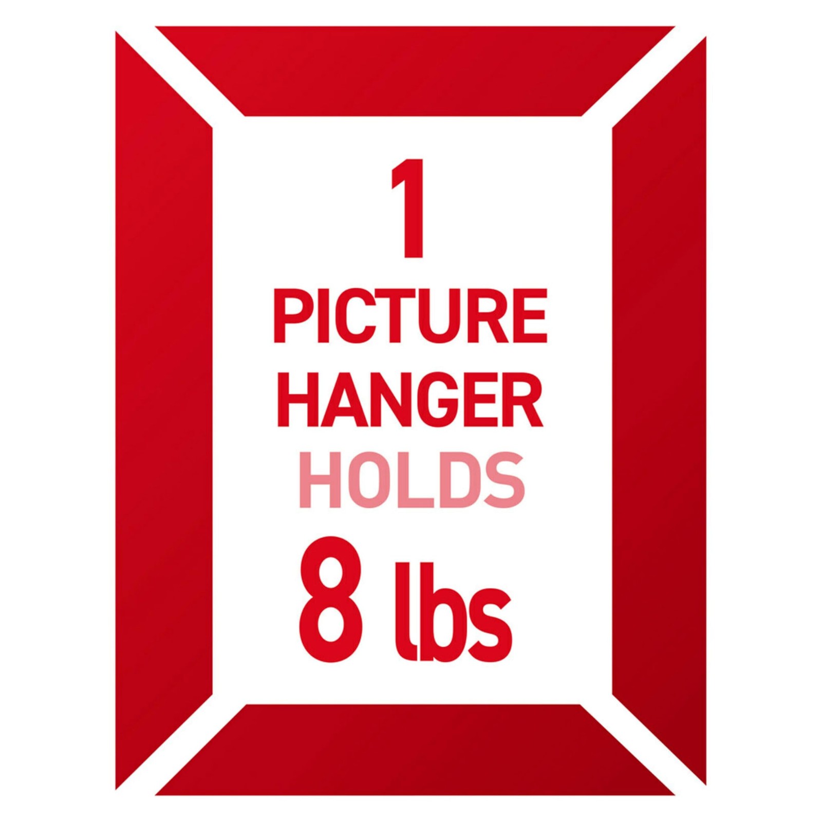 Command 8 Lb Jumbo Universal Picture Hanger, 3 Frame Hangers and 8 Command Strip