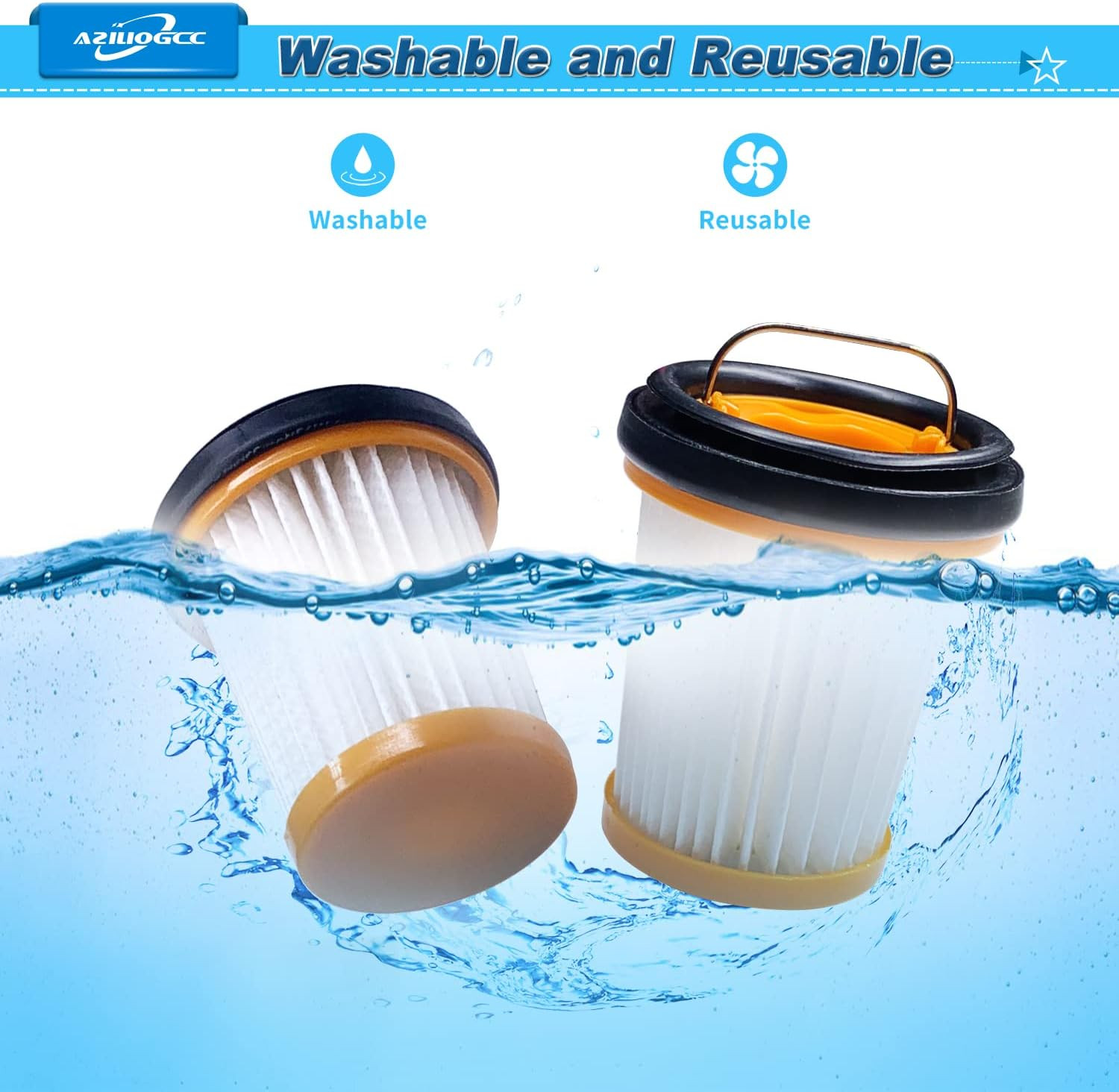 5-Pack Replacement Filters for WV200 WV201 WV205 WV220 Handheld Vacuum