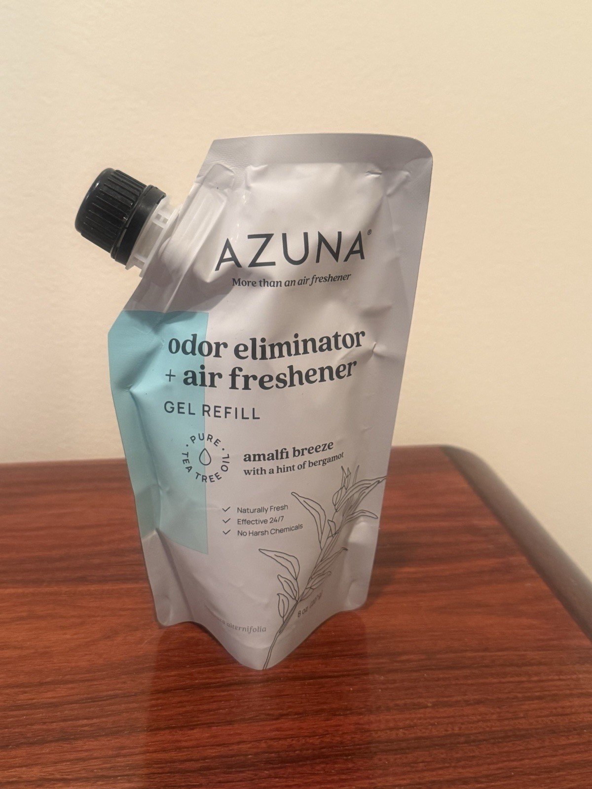 Azuna Odor Eliminator & Air Freshener Gel Refill Amalfi Breeze Tea Tree Oil 8 oz