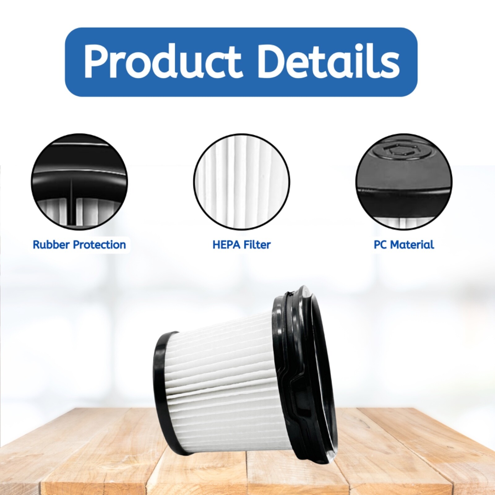 Nispira XPRFIW1000 Replacement Filter For Shark Cordless Stick Vacuum , 4 Pack