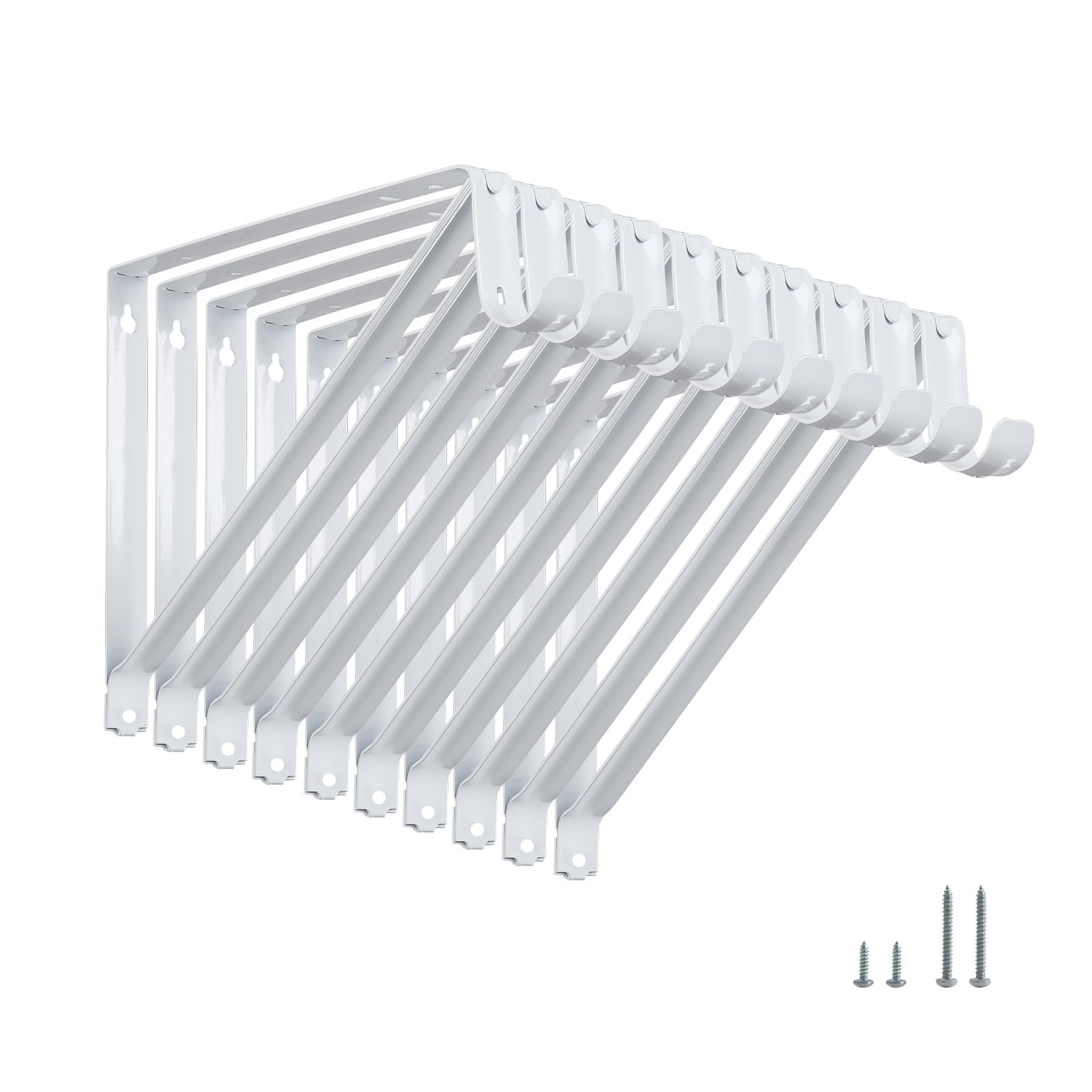HOME MASTER HARDWARE Heavy Duty Closet Shelf Rod Brackets Supports 300lbs 10Pack