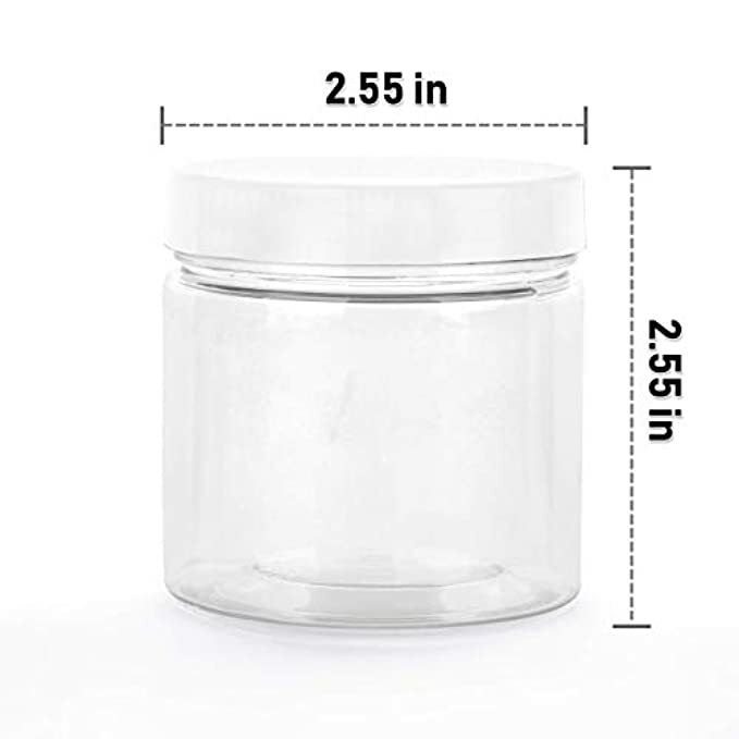 Healthy Packers 4oz Plastic Jars with Lids – Lotion Containers with